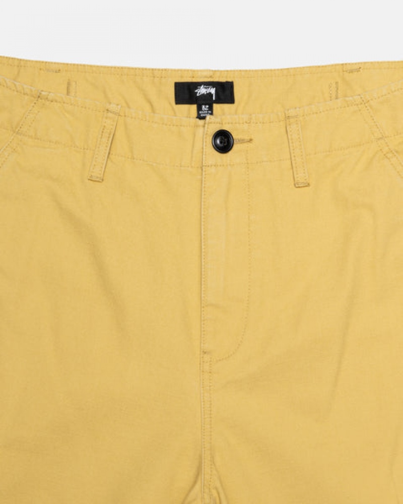 Men Stussy Ripstop Surplus Cargo Pants Yellow Australia | BEB-5619