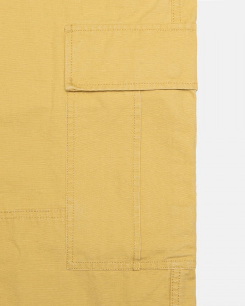 Men Stussy Ripstop Surplus Cargo Pants Yellow Australia | BEB-5619