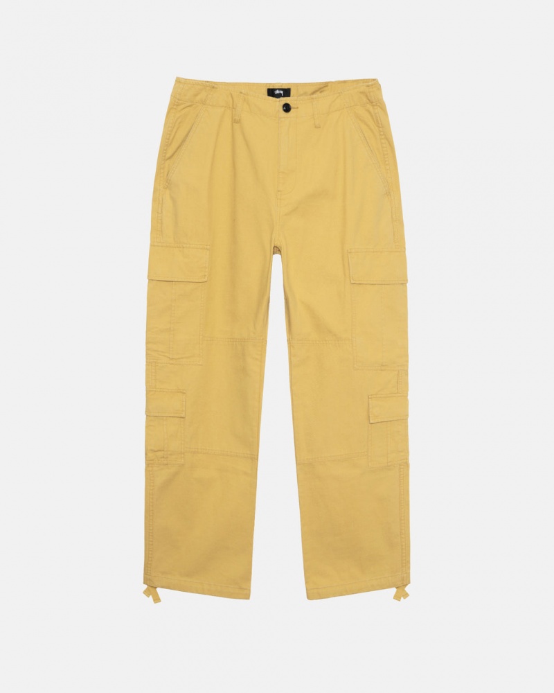 Men Stussy Ripstop Surplus Cargo Pants Yellow Australia | BEB-5619