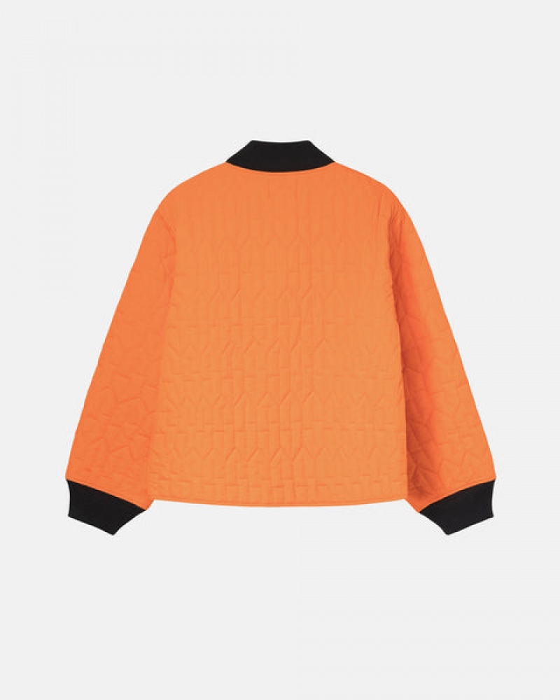 Men Stussy S Quilted Liner Jackets Orange Australia | YRO-5748