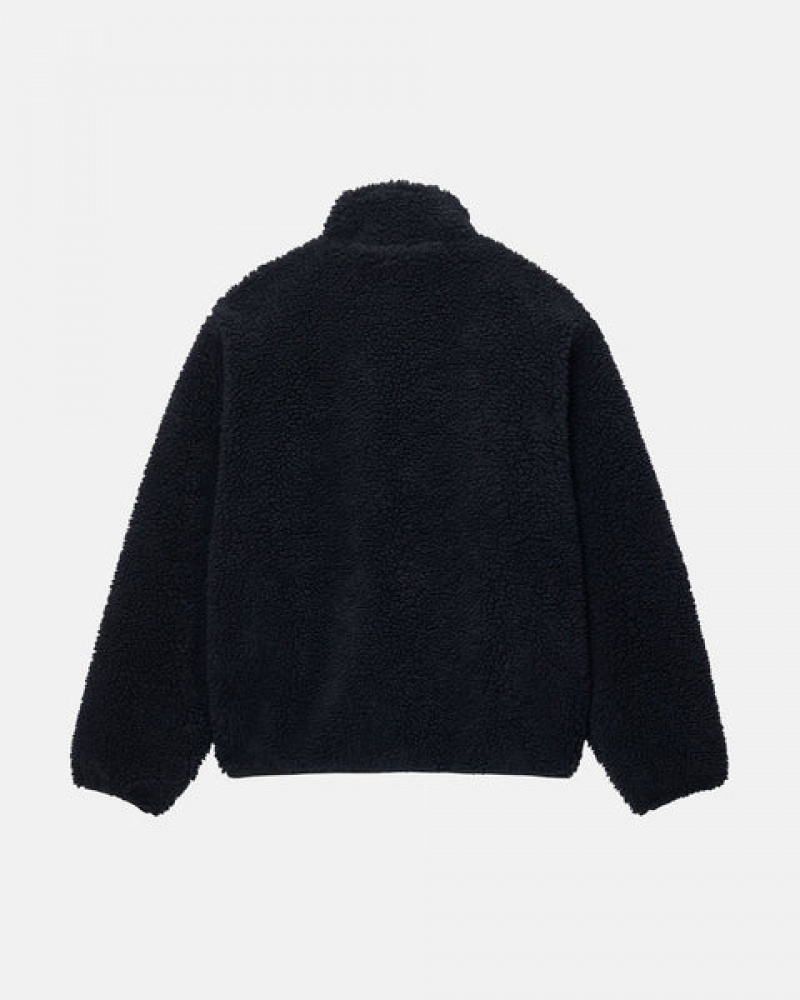 Men Stussy Sherpa Reversible Jackets Black Australia | NTL-7647