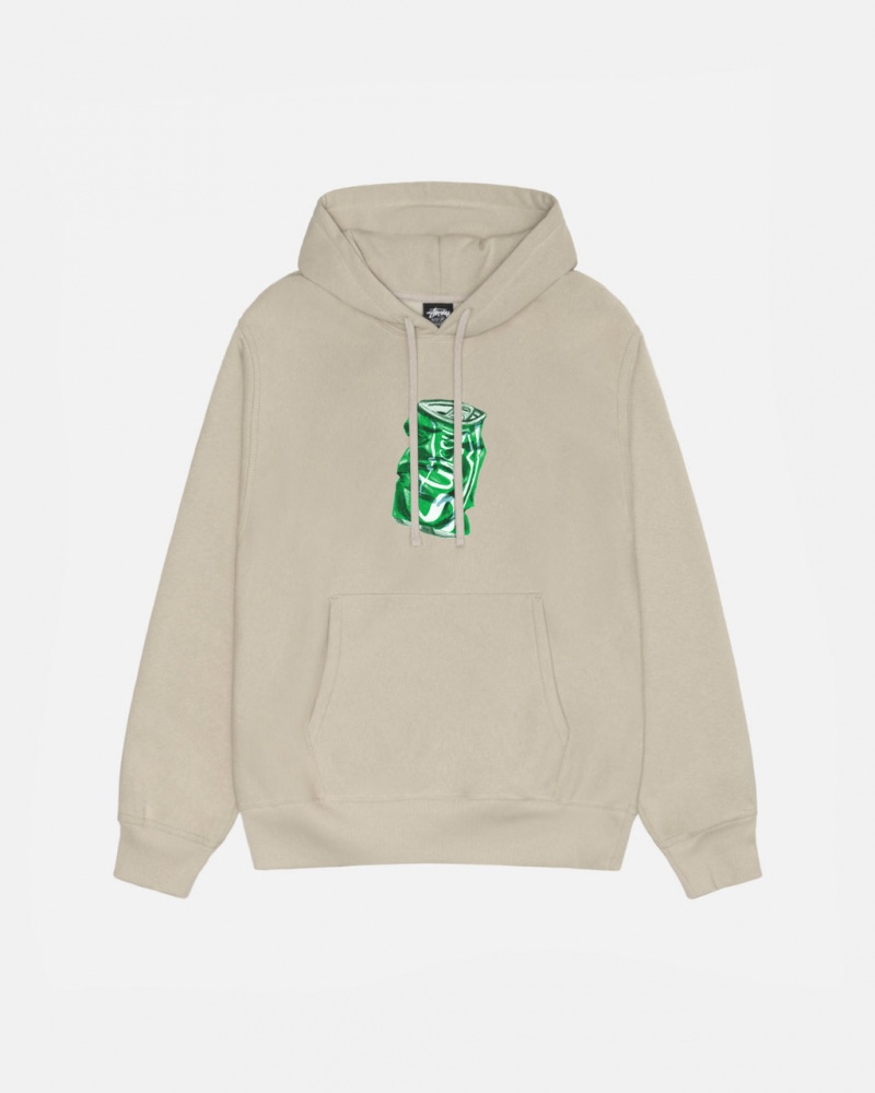 Men Stussy Soda Can Hoodie Khaki Australia | BME-5870