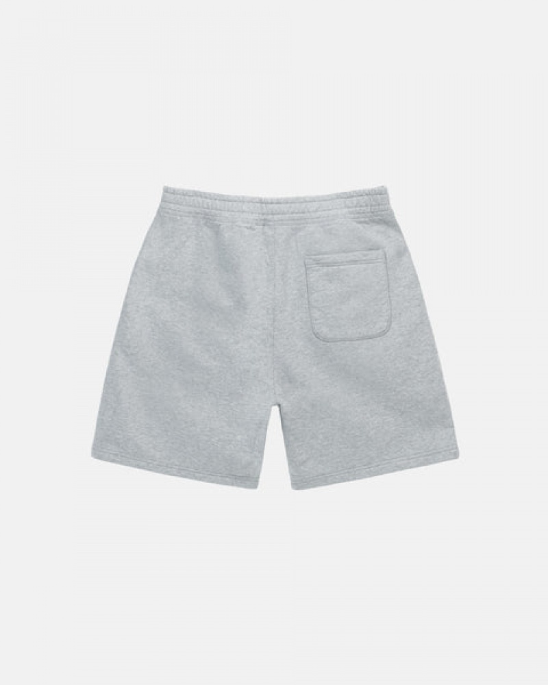 Men Stussy Stock Logo Sweat Short Sweatshorts Grey Australia | LCT-2669