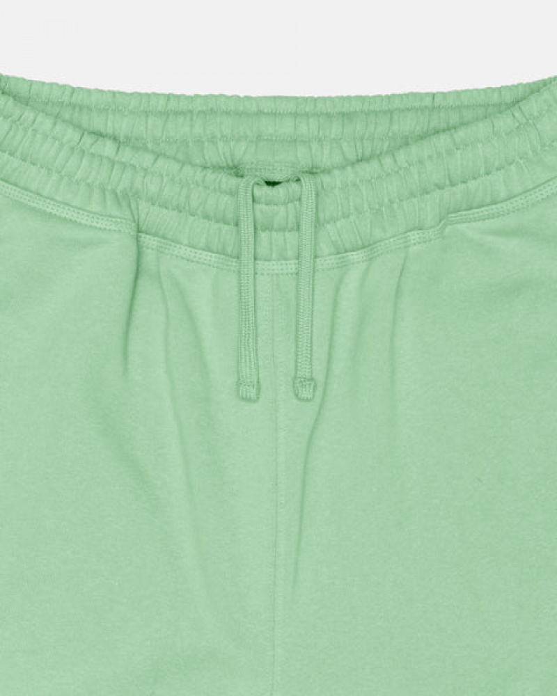 Men Stussy Stock Logo Sweatpants Green Australia | KAH-9494