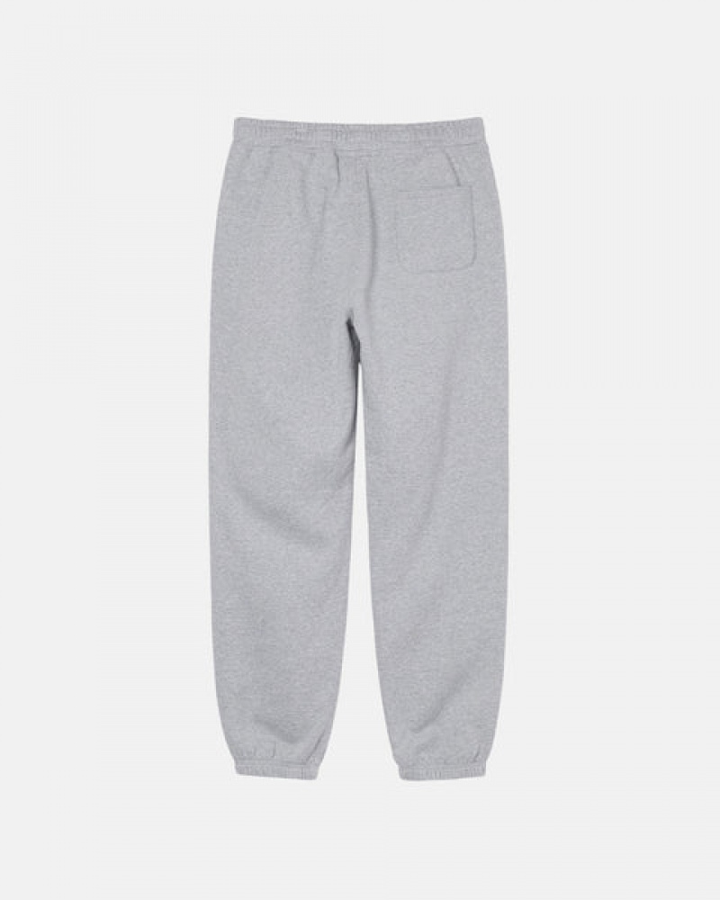 Men Stussy Stock Logo Sweatpants Grey Australia | RVK-9908