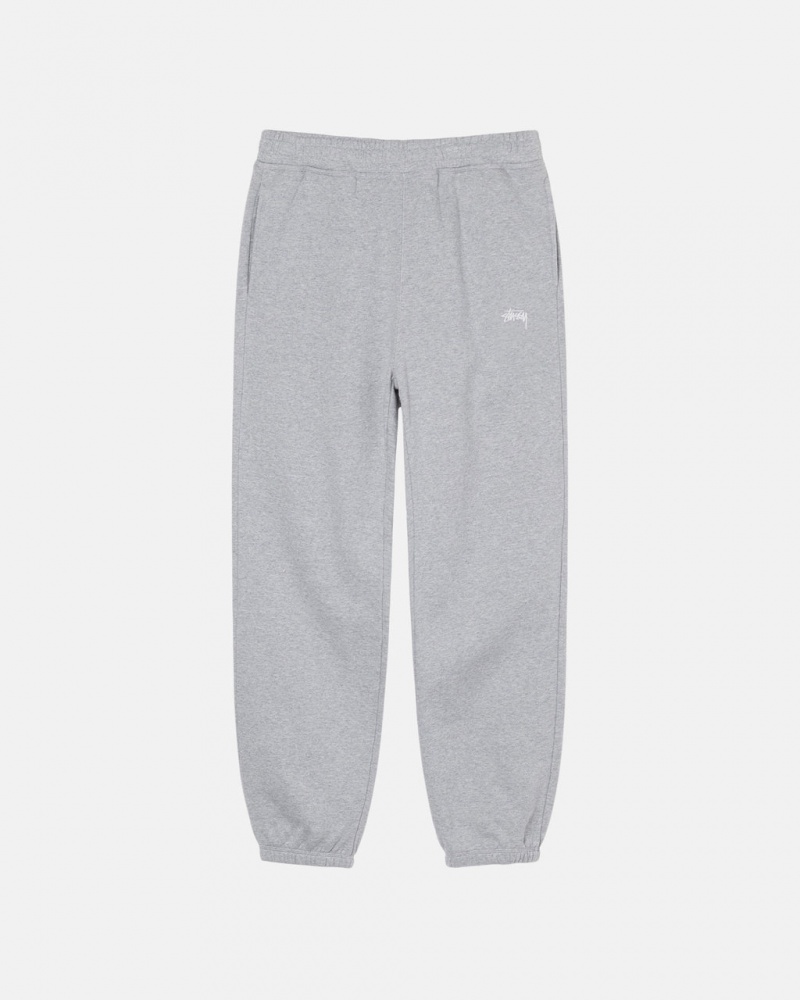 Men Stussy Stock Logo Sweatpants Grey Australia | RVK-9908