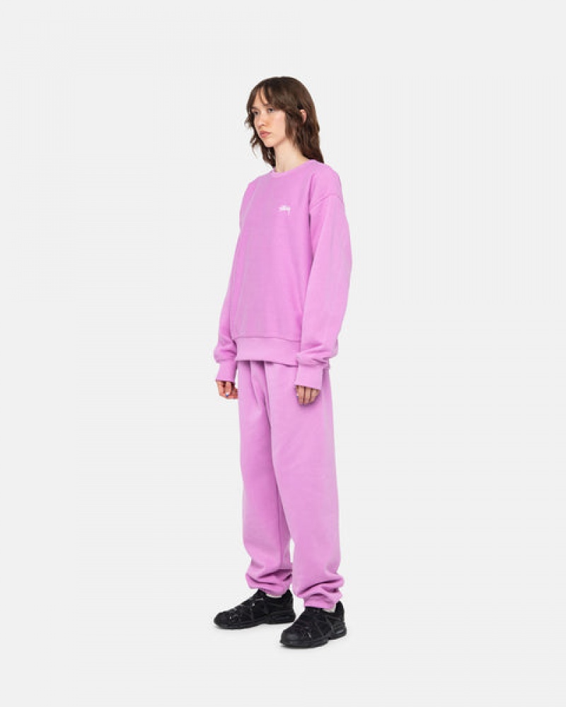 Men Stussy Stock Logo Sweatpants Purple Australia | YOB-1103