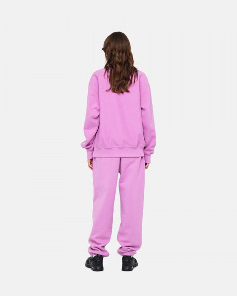 Men Stussy Stock Logo Sweatpants Purple Australia | YOB-1103