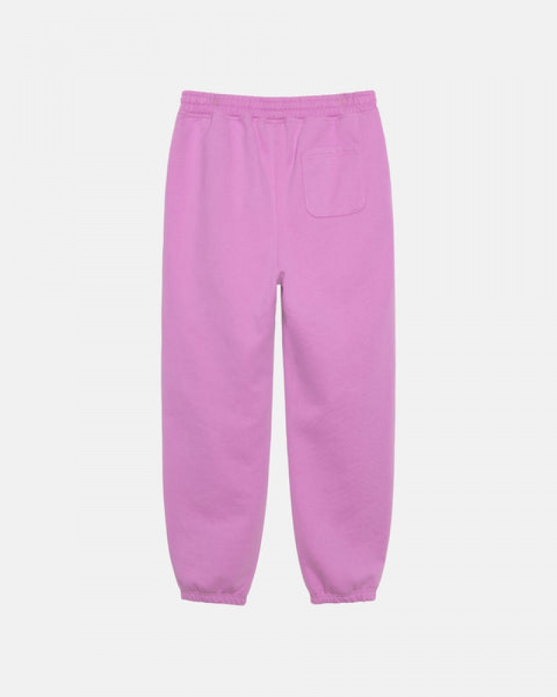 Men Stussy Stock Logo Sweatpants Purple Australia | YOB-1103