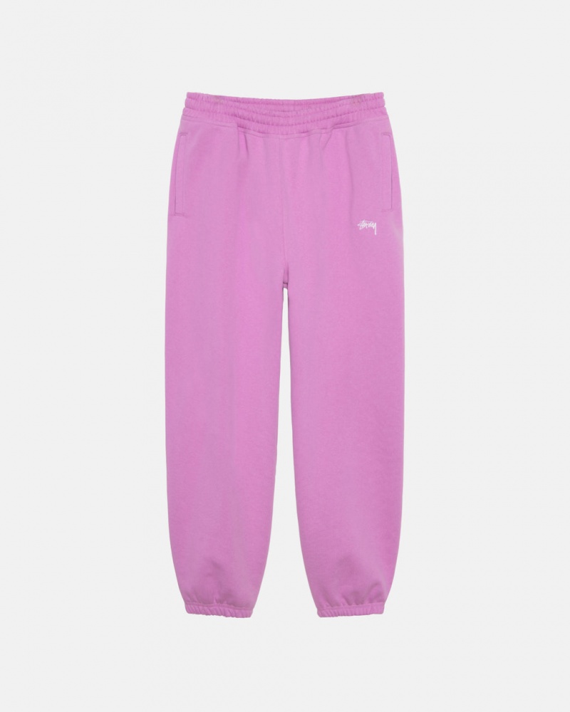 Men Stussy Stock Logo Sweatpants Purple Australia | YOB-1103