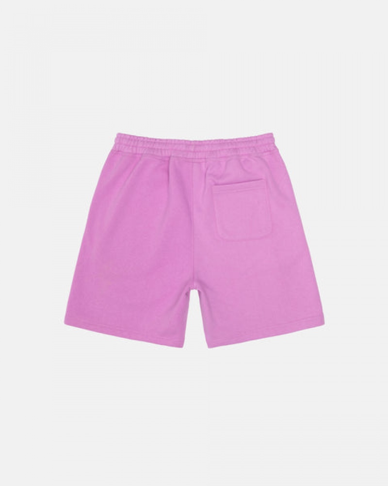 Men Stussy Stock Logo Sweatshorts Purple Australia | NUM-1470