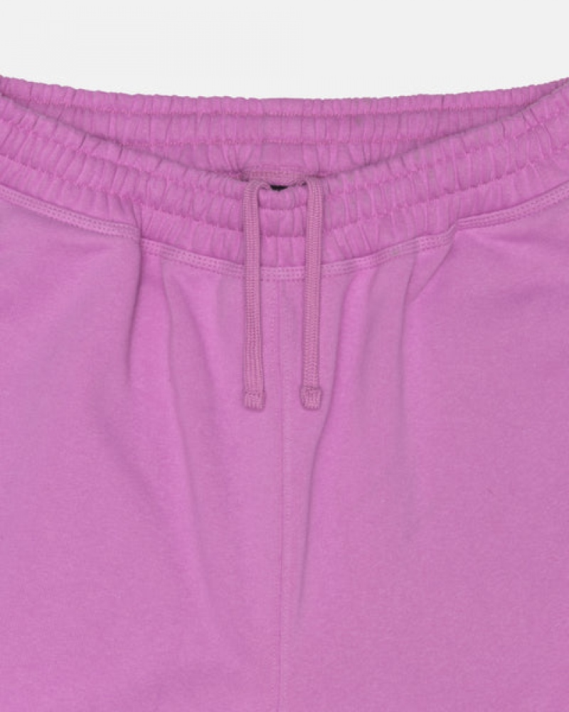 Men Stussy Stock Logo Sweatshorts Purple Australia | NUM-1470