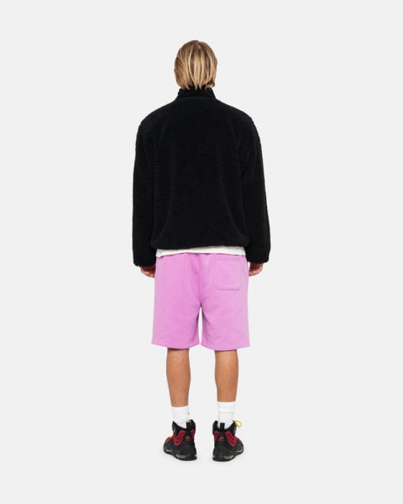 Men Stussy Stock Logo Sweatshorts Purple Australia | NUM-1470