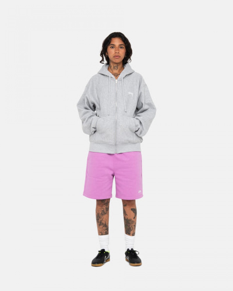 Men Stussy Stock Logo Sweatshorts Purple Australia | NUM-1470