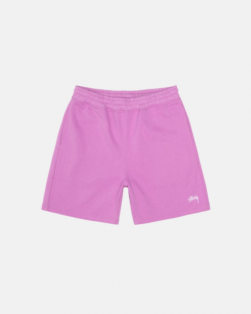 Men Stussy Stock Logo Sweatshorts Purple Australia | NUM-1470