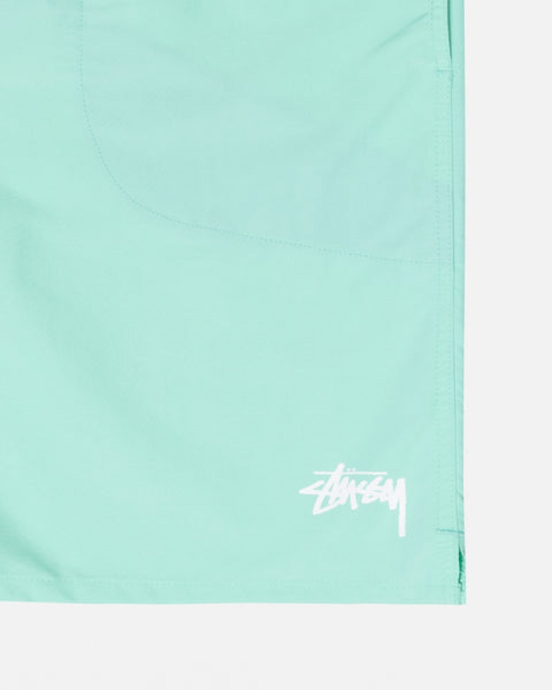 Men Stussy Stock Water Short Swimwear Light Turquoise Australia | QEI-3310