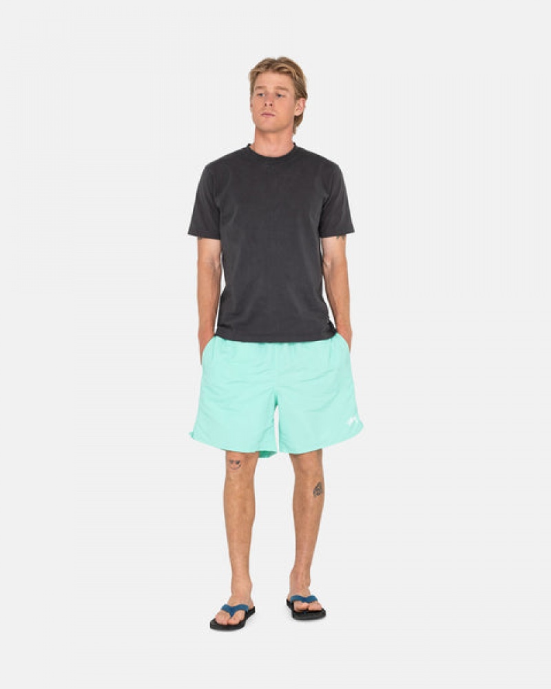 Men Stussy Stock Water Short Swimwear Light Turquoise Australia | QEI-3310