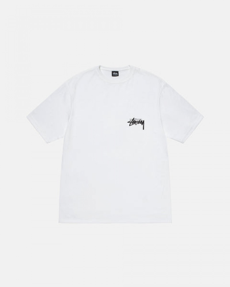 Men Stussy Suits Tee T Shirt White Australia | BZW-6102