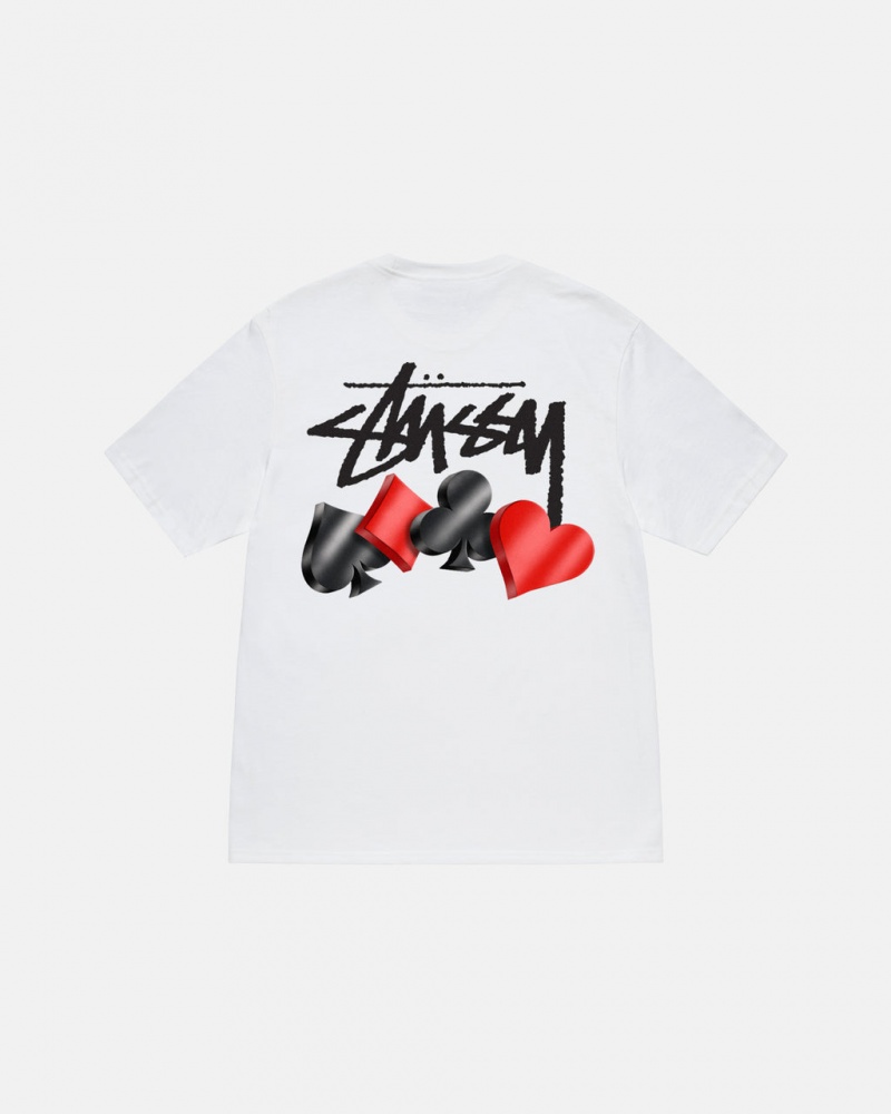 Men Stussy Suits Tee T Shirt White Australia | BZW-6102