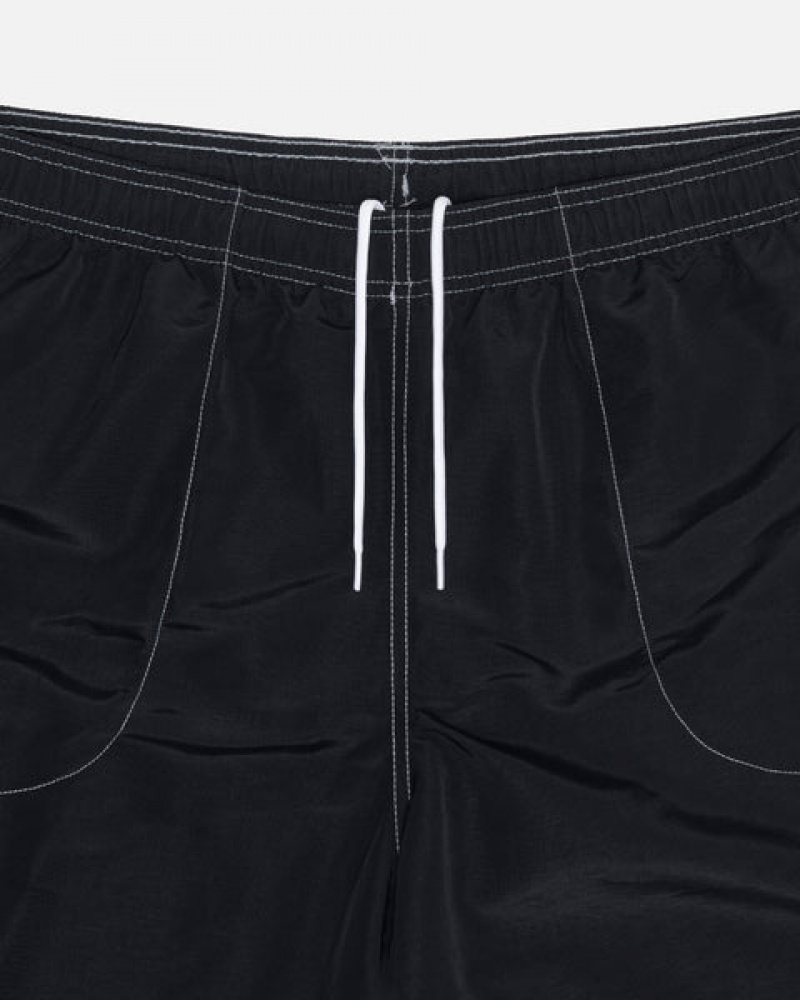 Men Stussy Surfman Patch Water Short Swimwear Black Australia | EZE-7468