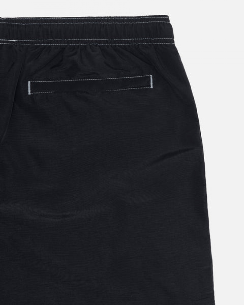 Men Stussy Surfman Patch Water Short Swimwear Black Australia | EZE-7468