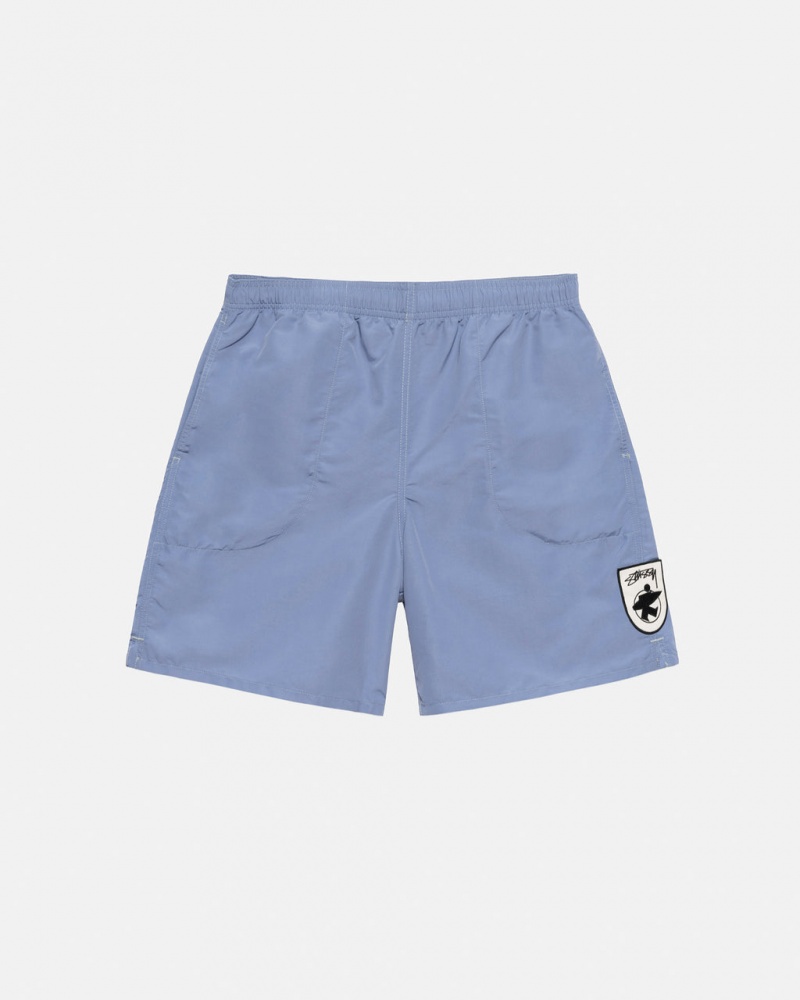 Men Stussy Surfman Patch Water Short Swimwear Blue Australia | SIB-6296