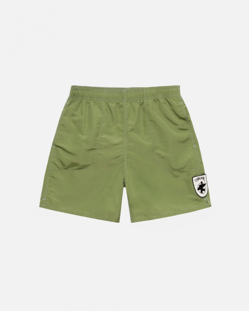 Men Stussy Surfman Patch Water Short Swimwear Green Australia | XJJ-9292