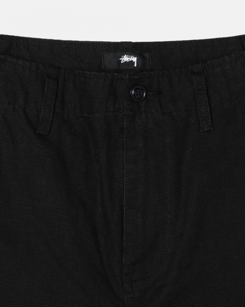 Men Stussy Surplus Cargo Ripstop Pants Black Australia | YVB-1593