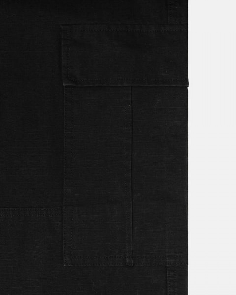 Men Stussy Surplus Cargo Ripstop Pants Black Australia | YVB-1593