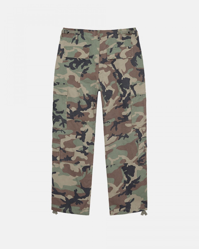 Men Stussy Surplus Cargo Ripstop Pants Camo Australia | TTM-3368