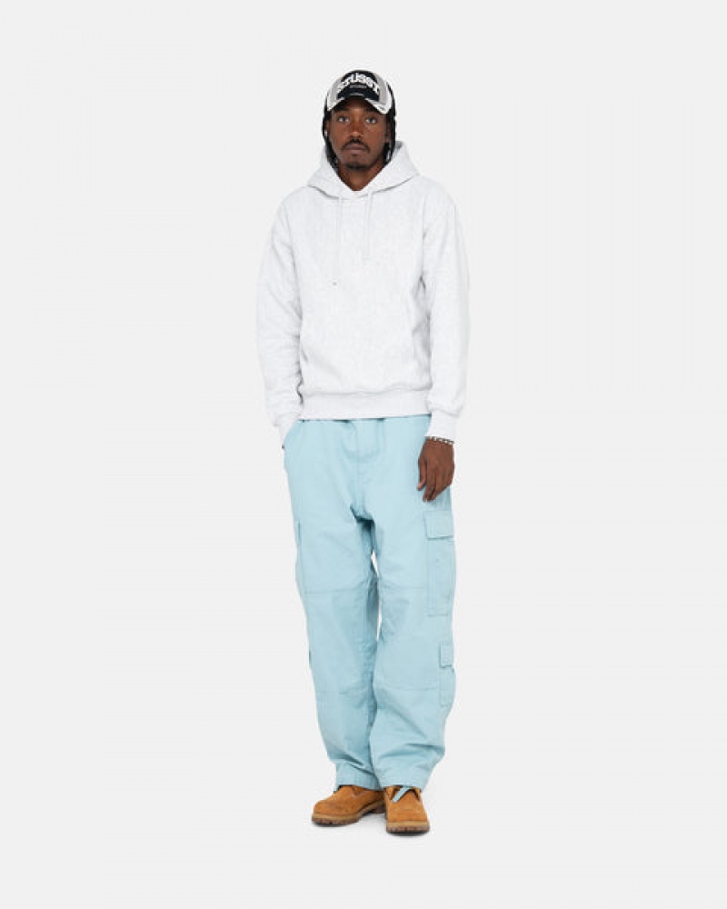 Men Stussy Surplus Cargo Ripstop Pants Light Blue Australia | MMH-3645