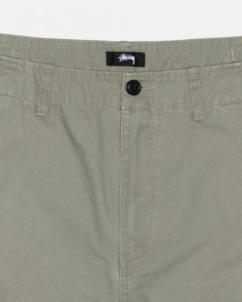 Men Stussy Surplus Cargo Ripstop Pants Olive Australia | FFQ-3576