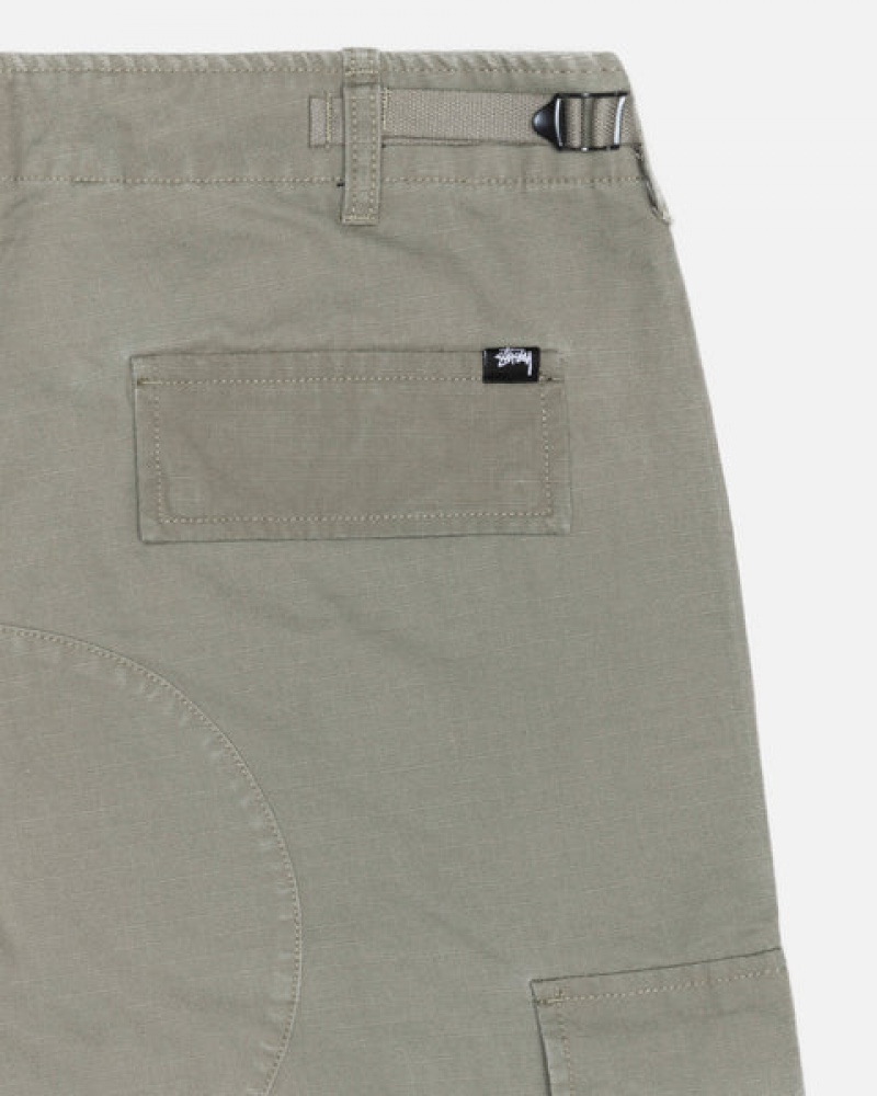 Men Stussy Surplus Cargo Ripstop Pants Olive Australia | FFQ-3576