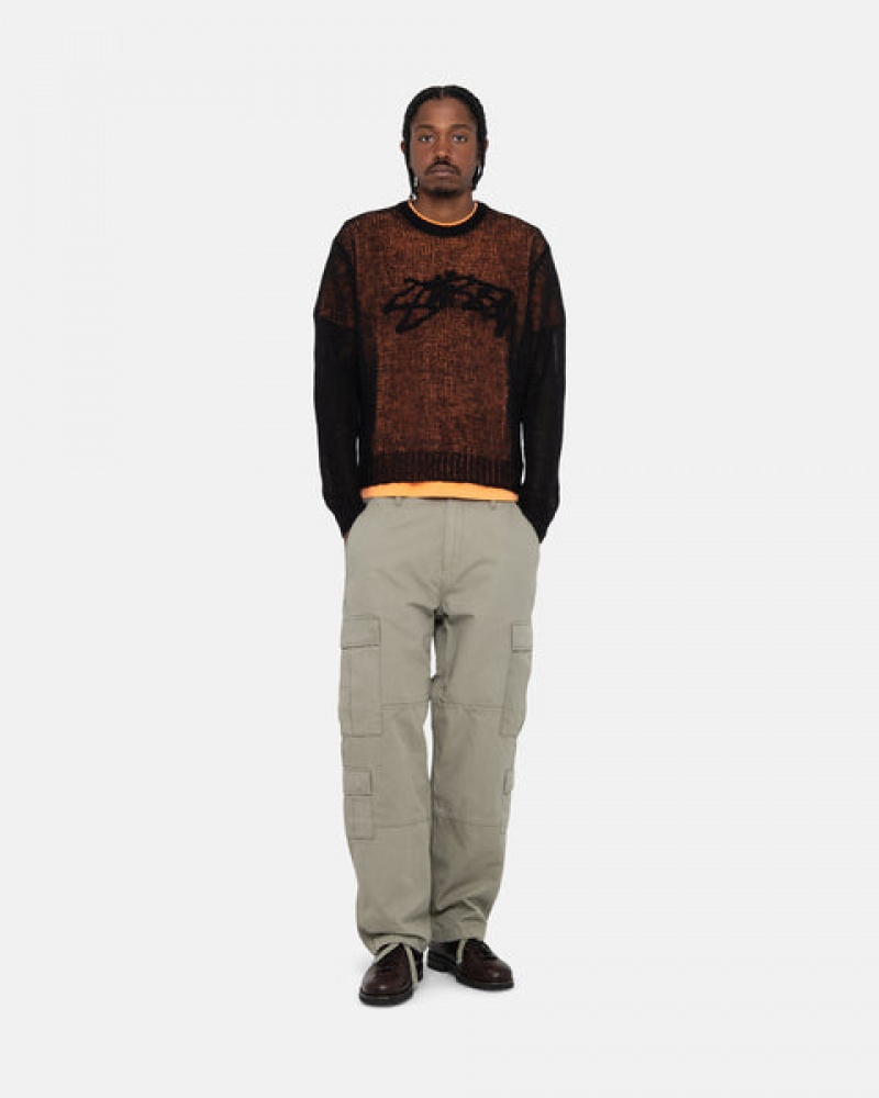 Men Stussy Surplus Cargo Ripstop Pants Olive Australia | FFQ-3576