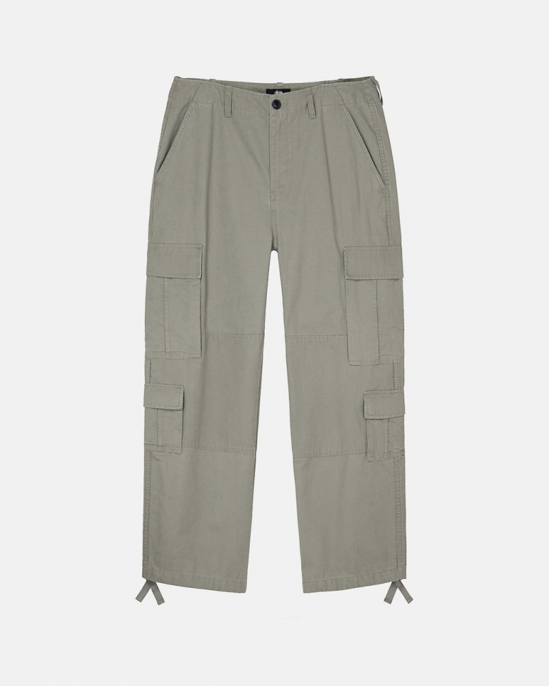 Men Stussy Surplus Cargo Ripstop Pants Olive Australia | FFQ-3576