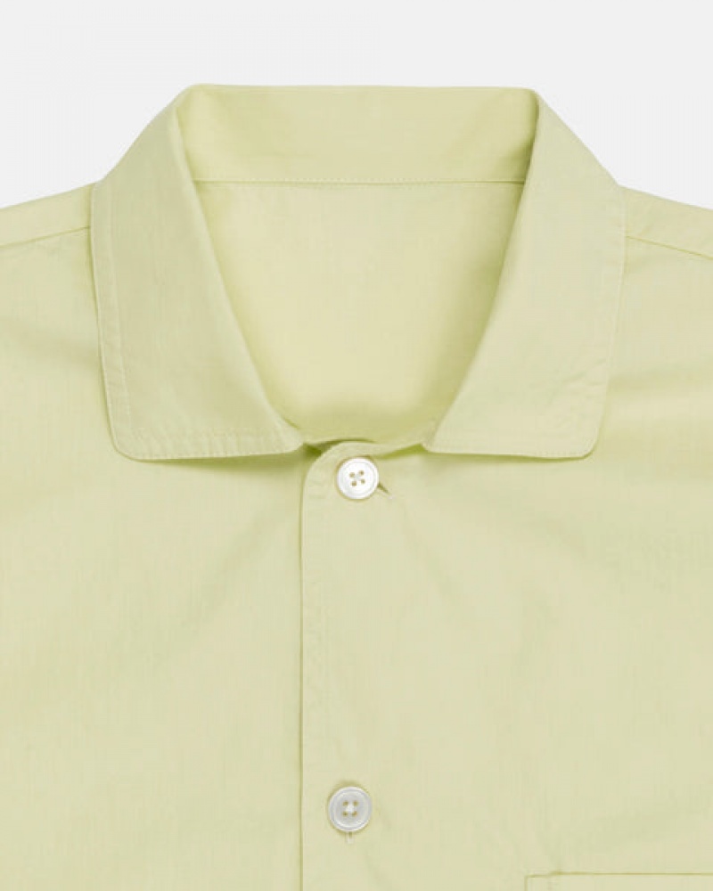 Men Stussy Tekla Poplin Pyjama Shirts Light Green Australia | HKE-9158