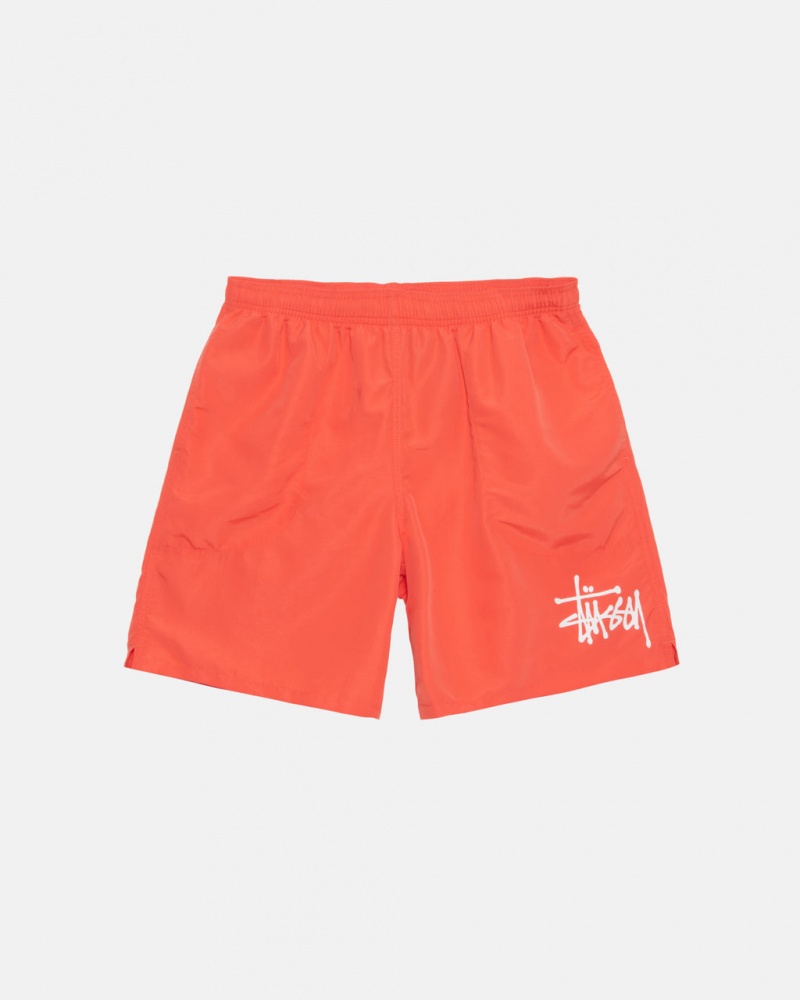 Men Stussy Water Short Big Basic Shorts Coral Australia | FJT-3147