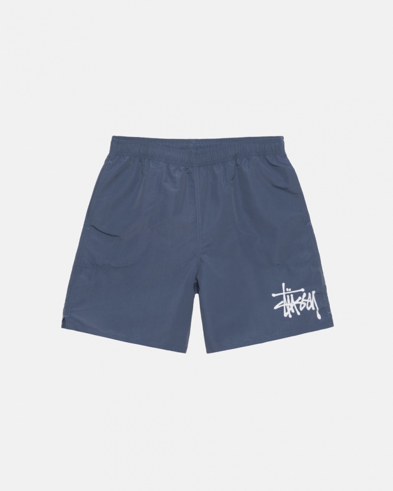 Men Stussy Water Short Big Basic Shorts Navy Australia | ZLK-8241