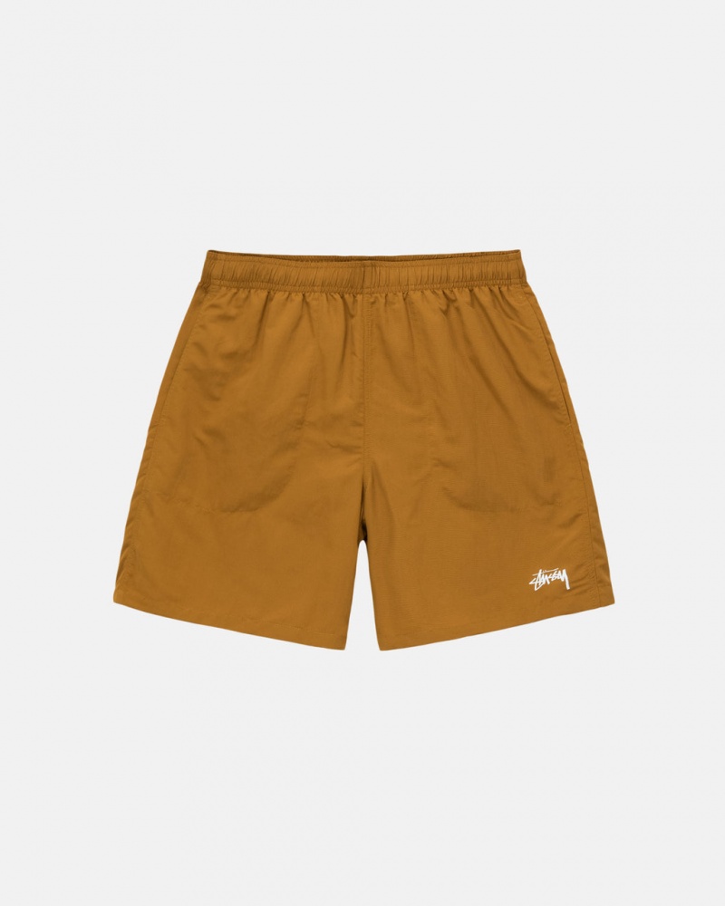 Men Stussy Water Short Stock Shorts Brown Australia | ONK-1569