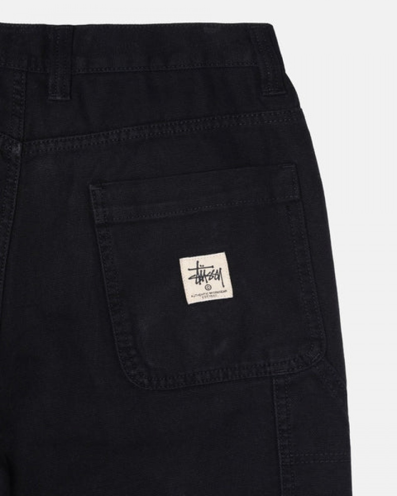 Men Stussy Work Pant Canvas Pants Black Australia | NRX-9689