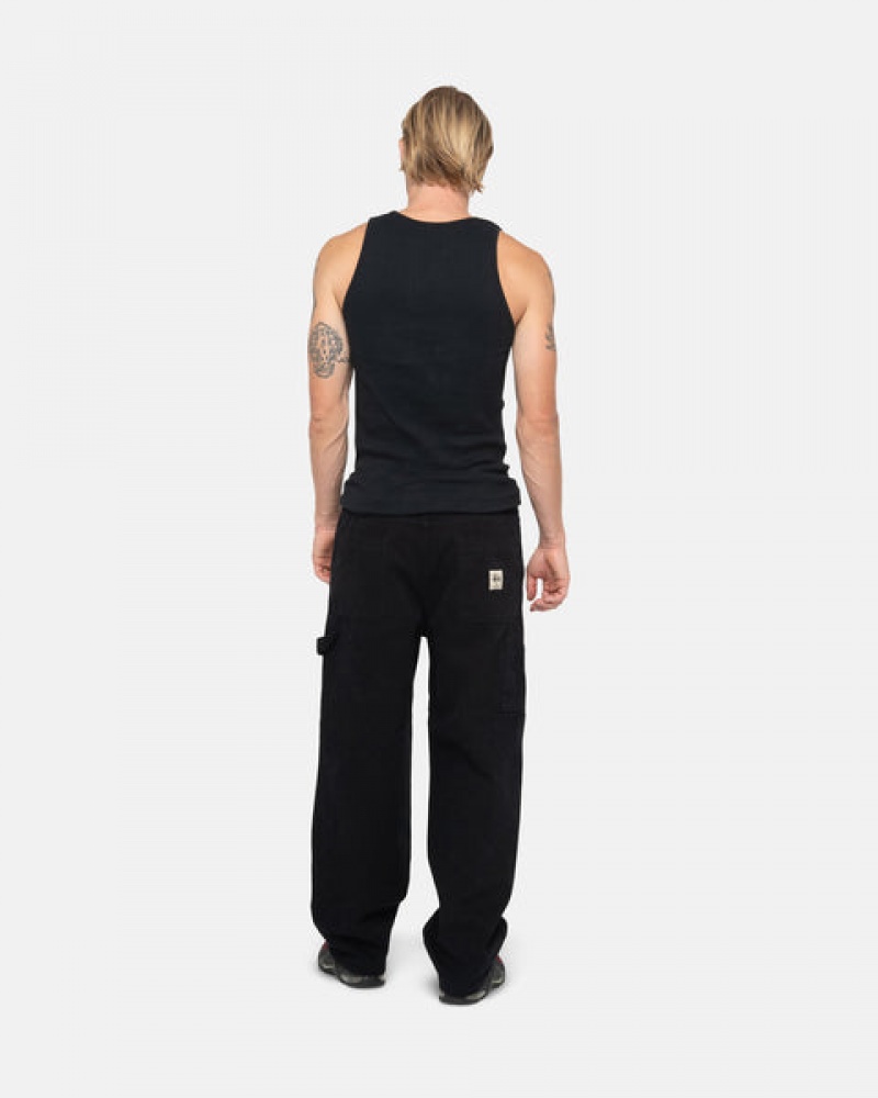 Men Stussy Work Pant Canvas Pants Black Australia | NRX-9689