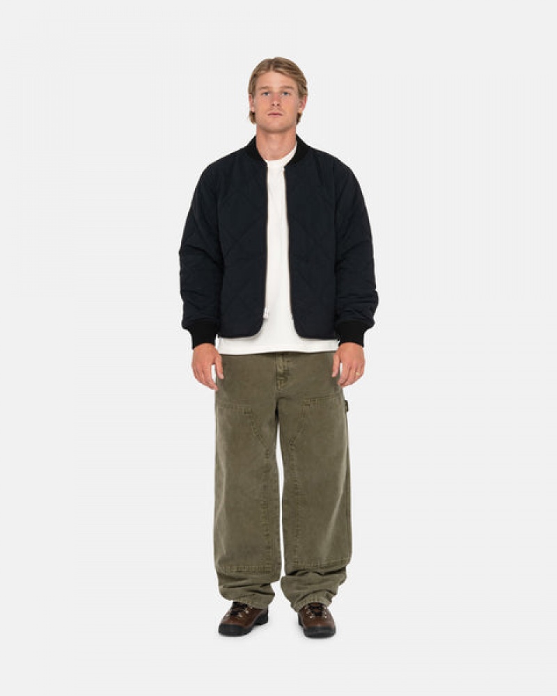 Men Stussy Work Pant Canvas Pants Olive Australia | JPN-8936