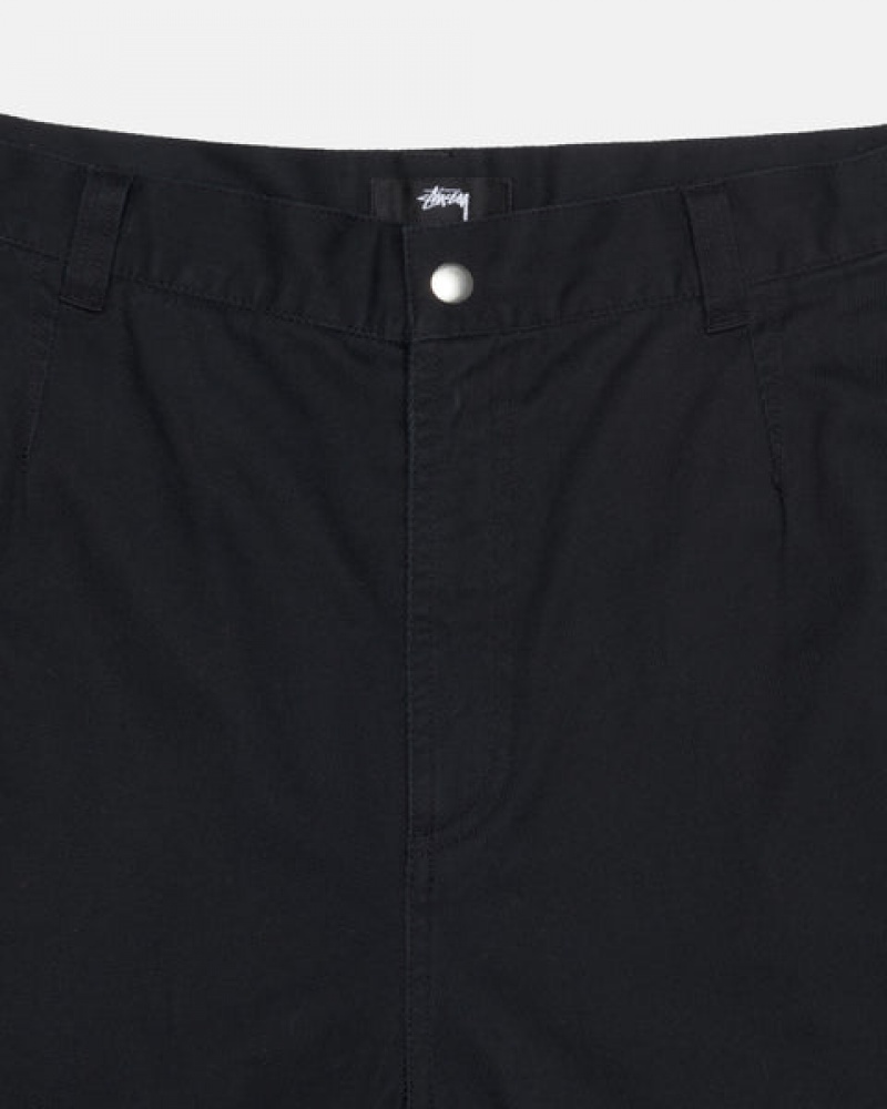 Men Stussy Workgear Trouser Twill Pants Black Australia | JEH-2119