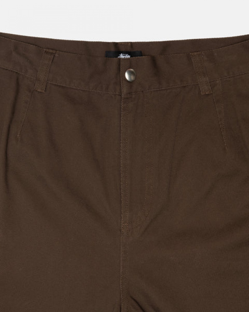 Men Stussy Workgear Trouser Twill Pants Brown Australia | ICM-1613