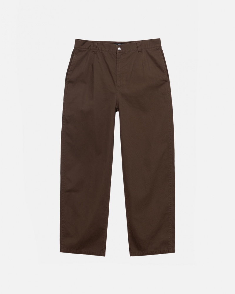 Men Stussy Workgear Trouser Twill Pants Brown Australia | ICM-1613