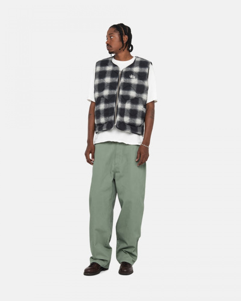 Men Stussy Workgear Trouser Twill Pants Green Australia | MZS-0912