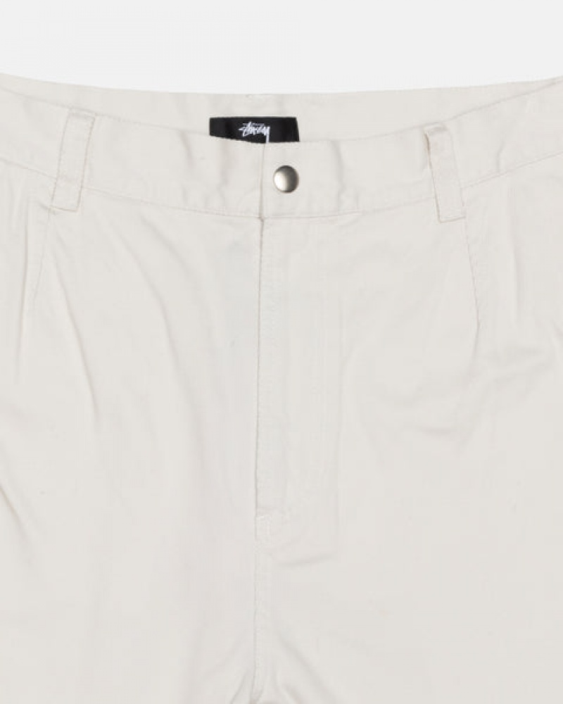 Men Stussy Workgear Trouser Twill Pants White Australia | NUX-4857