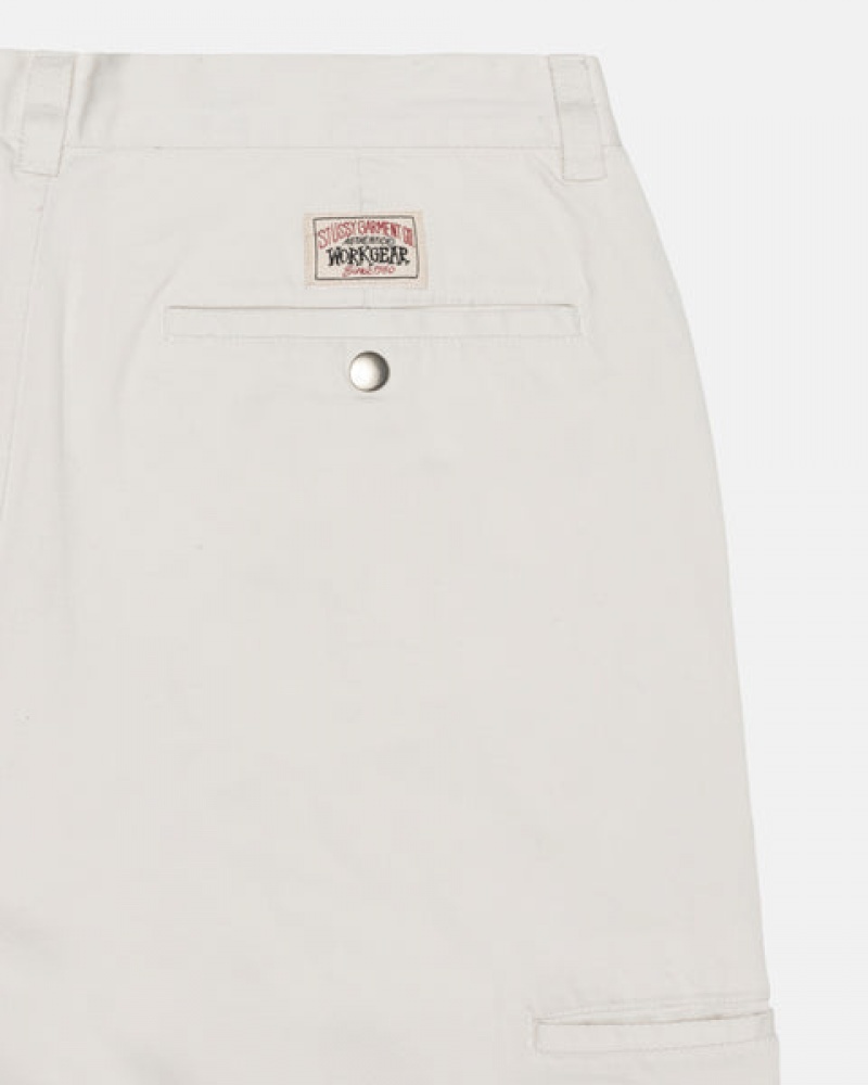 Men Stussy Workgear Trouser Twill Pants White Australia | NUX-4857