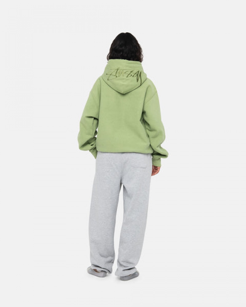 Women Stussy Back Hood Applique Hood Sweatshirts Green Australia | KZT-7226