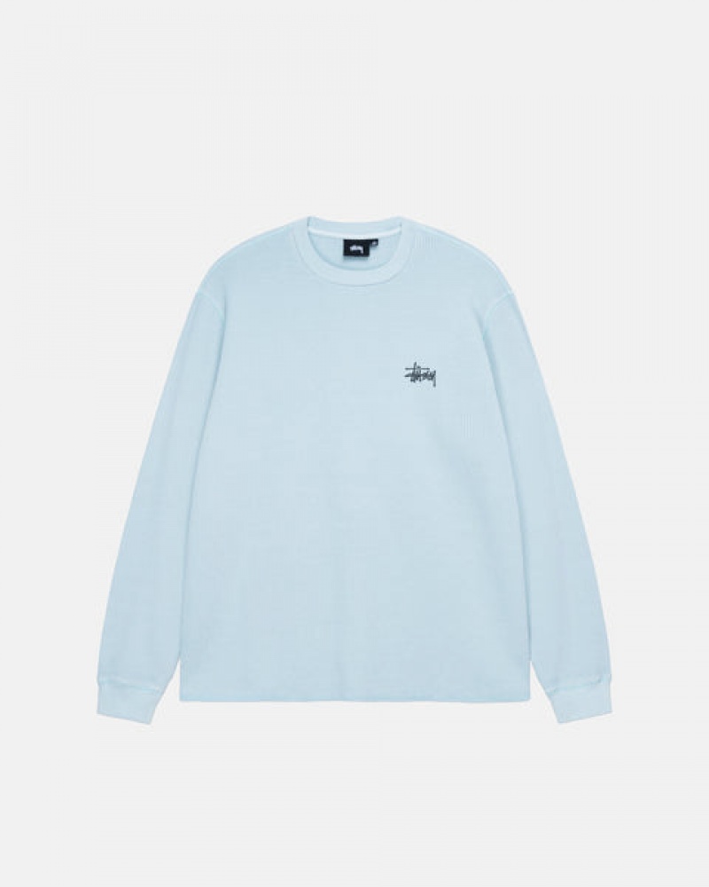 Women Stussy Basic Stock Ls Thermal Tops Light Blue Australia | TWQ-5108